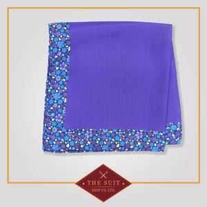 Purple Heart Patterned Silk Pocket Square