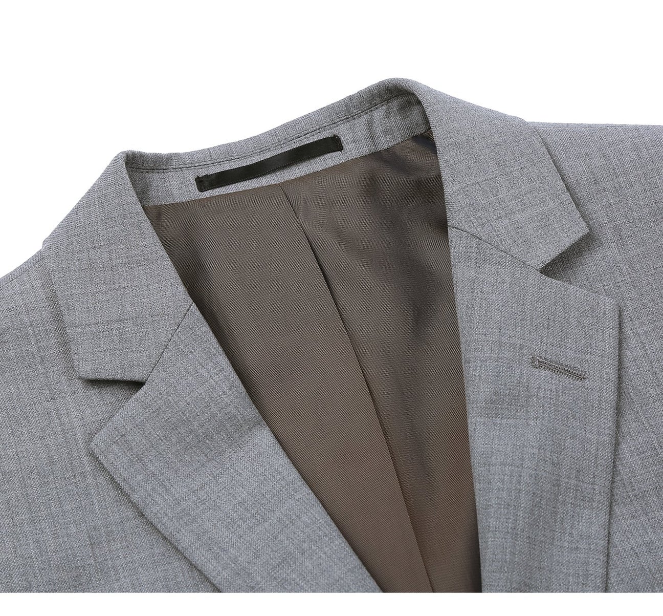 Pearl Grey Slim Wool Suit