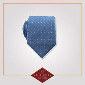 Kashmir Blue Pindot Tie