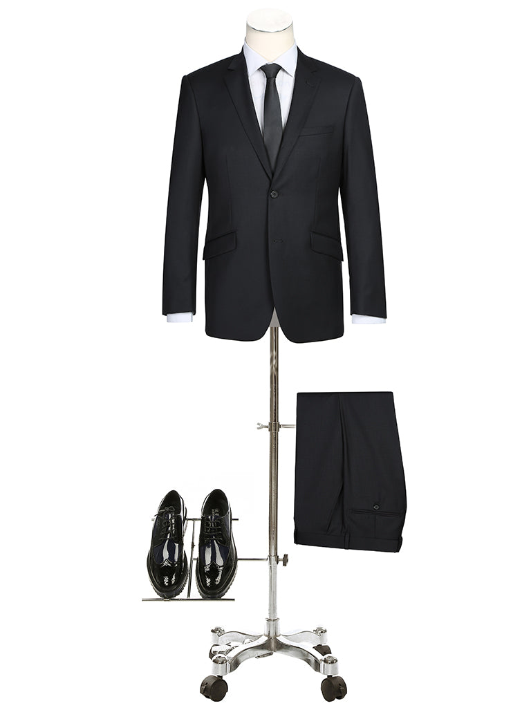 Black Slim Wool Suit
