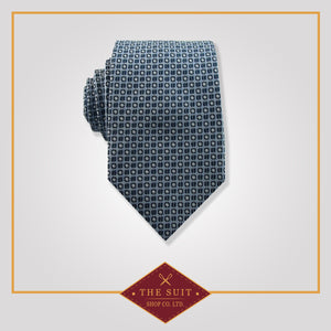 Cadet Blue Pattern Tie