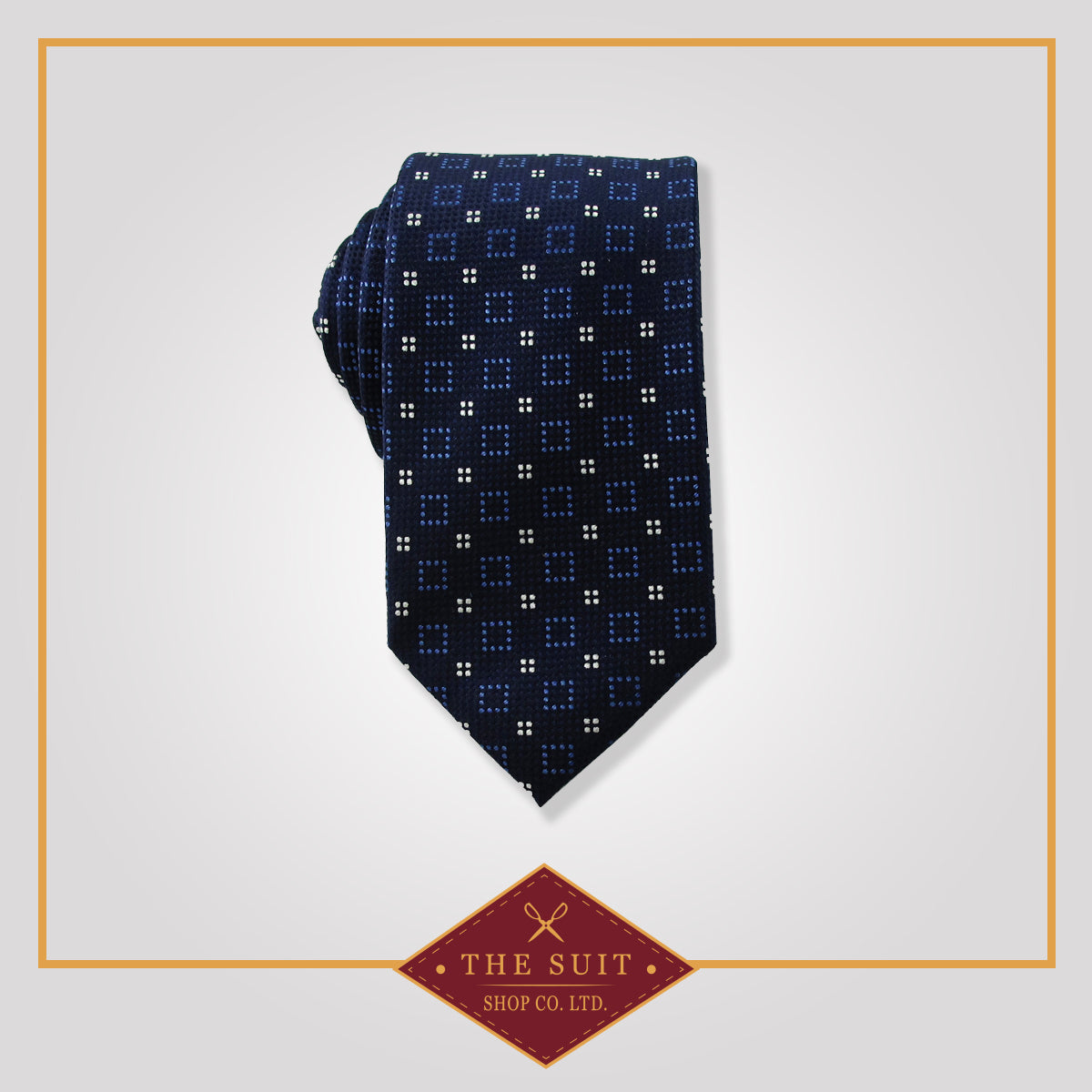 Blue Zodiac Patterned Tie