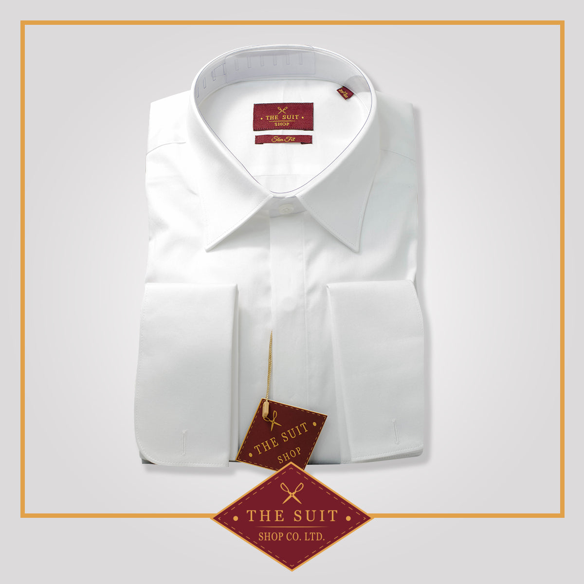 Milano Shirt White Sateen Cotton with French Cuffs