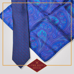 St Tropaz Tie and Governor Bay Patterned Pocket Square